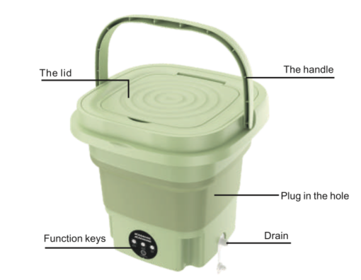 Portable Washing Machine Mini Foldable Small 8L Washer - Image 14